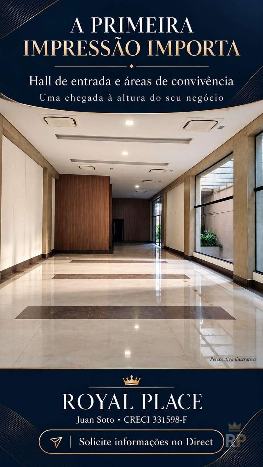 Hall de entrada e áreas de convivência do prédio (perspectiva ilustrativa) — Inmueble Comercial en São Paulo